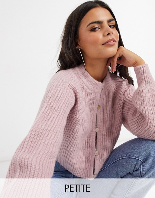 Y.A.S Petite knitted cardigan in pink