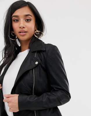 asos petite leather jacket