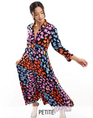 Y.A.S Petite maxi shirt dress in floral print