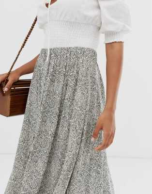 paisley print maxi skirt