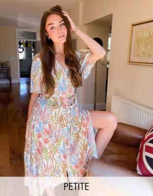 yas floral wrap dress