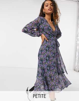 midi wrap dress petite