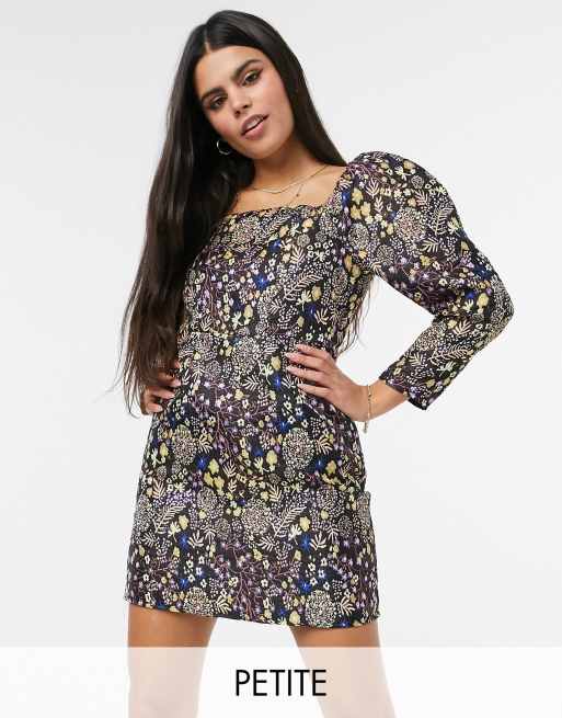 black petite mini dress