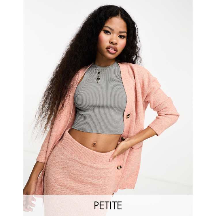 Petite pink cardigan sale