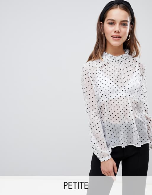 Petite Polka Dot Blouse