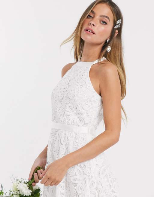 Asos robe best sale blanche dentelle