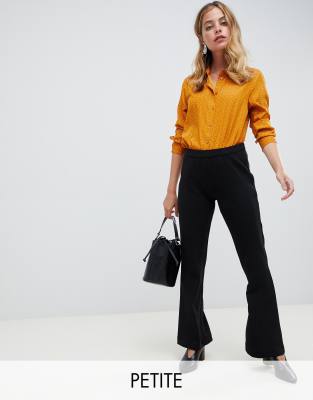 Petite Seam Detail Flared Tailored Trouser