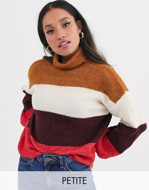 Y.A.S Petite stripe jumper with roll neck