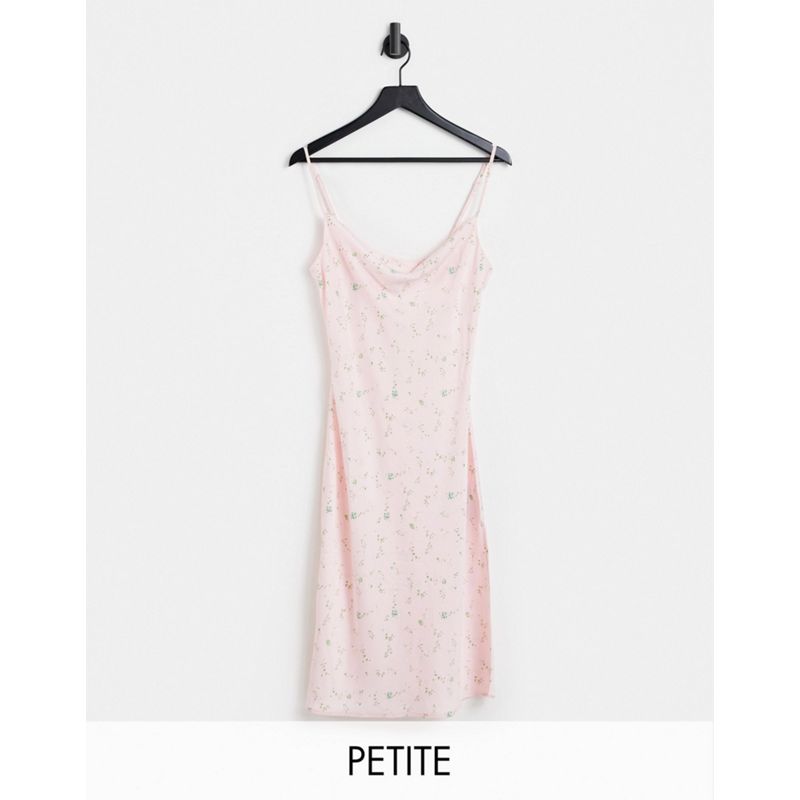 8Fafy Designer Y.A.S Petite - Vestito con spalline sottili midi rosa pallido a fiori