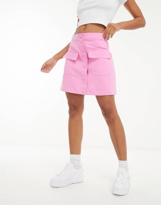 Pink mini hotsell skirt with pockets