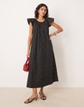 [YAS] YAS polka dot midi dress in black 14 Black