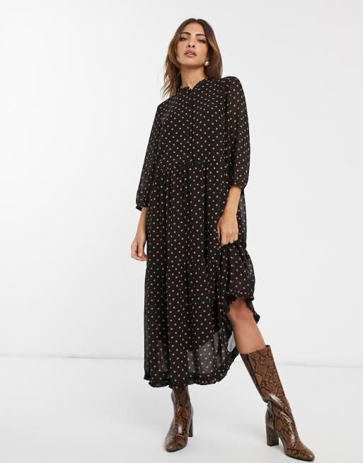 Y.A.S polka dot midi smock dress | ASOS