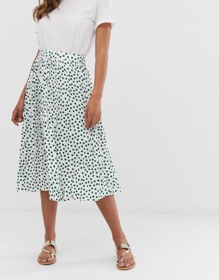 Y.A.S polka dot pleated skirt | ASOS