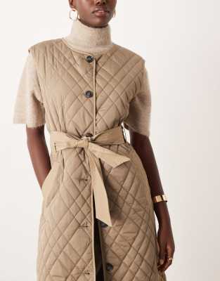 Y.a.s. Premium Multi-wear Padded Longline Trench Coat In Neutral