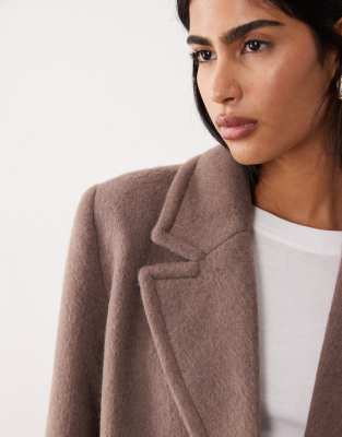 Y.a.s. Premium Textured Formal Maxi Coat In Brown