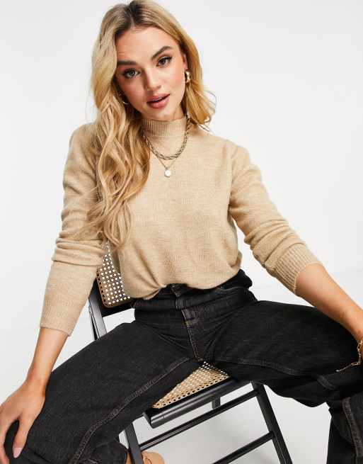 Y.A.S - Pull à col oversize - Beige