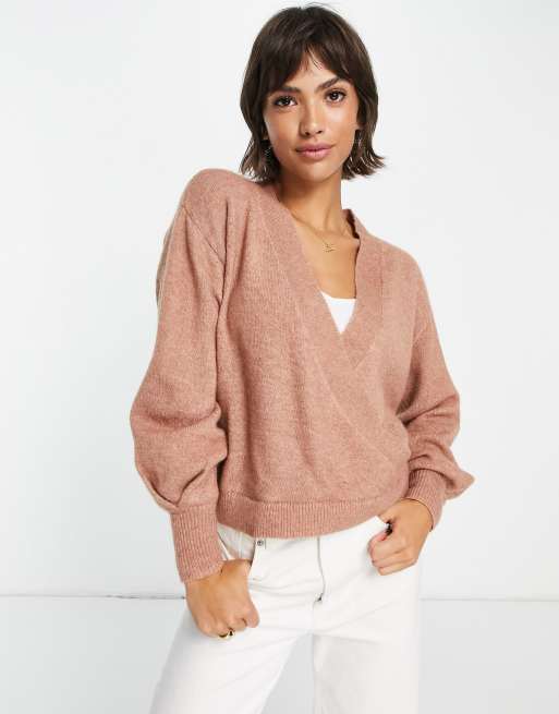 Y.A.S - Pull croisé devant - Camel, 3 de 4