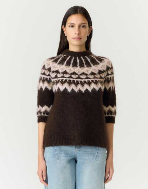 YAS pullover lavorato a maglia in marrone caraffa - view 1