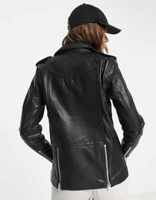 Yas leather deals biker jacket