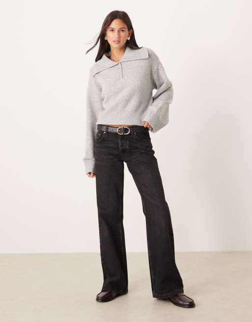 rimark style polo knit グレー RIM.ARK | Stylish polo knit (KNITWEAR ) |RIM.ARK ONLINE STORE