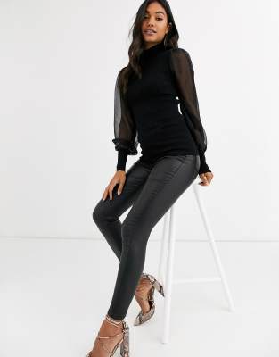 jumpers with sheer sleeves