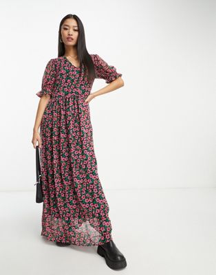 Y.A.S. Rinna floral printed maxi dress in multi - ASOS Price Checker
