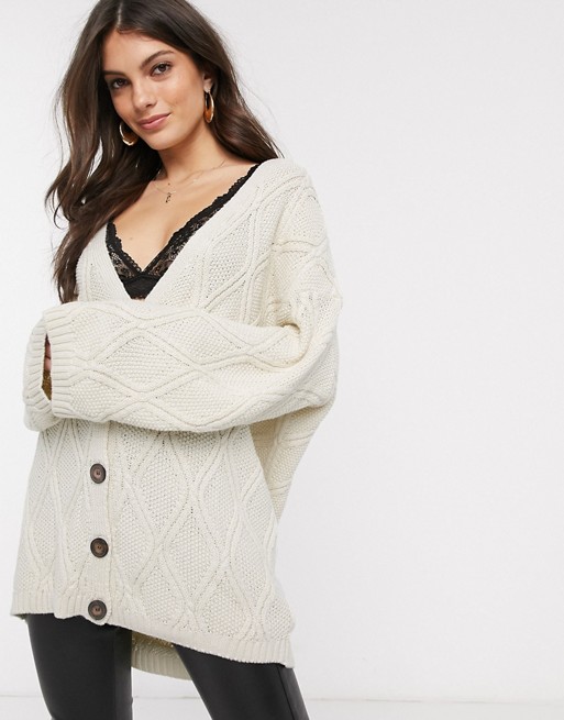 Y.A.S Riva long flared sleeve knit cardigan
