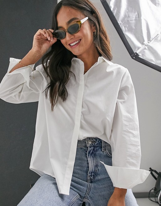 Y.A.S. Robbia classic boxy shirt in white