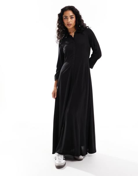 Y.A.S - Robe chemise longue - Noir - view 1