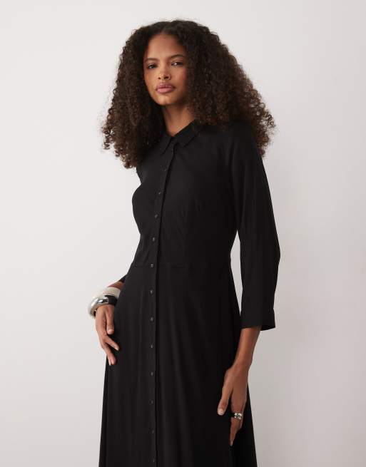 Y.A.S - Robe chemise longue - Noir, 2 de 4