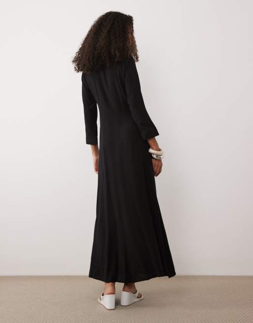 Y.A.S - Robe chemise longue - Noir, 4 de 4