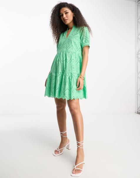 Reiner | Robe longue cintrée verte pomme