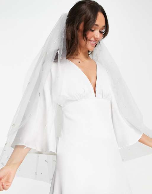 Y.A.S Robe de mari e longue dos chancr Blanc