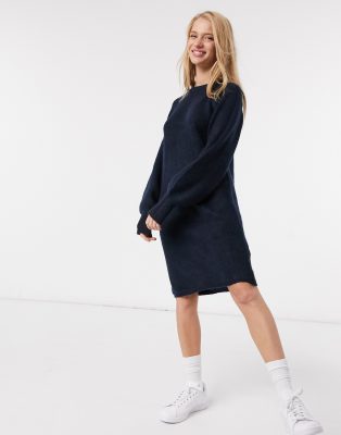 robe maille bleu marine
