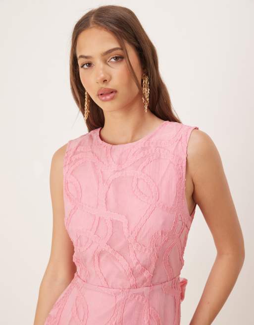 open lace back dress Katrina Mesh Midi Dress