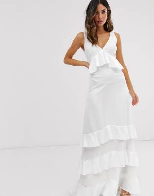 maxi ruffle dress