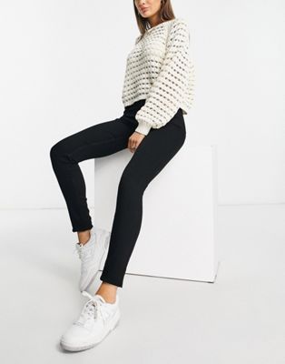 Y.A.S Sayo high waisted skinny jeans in black