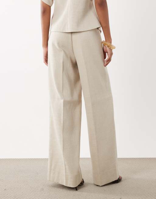 YAS seam front tailored pants in oatmeal (part of a set), 5 of 5
