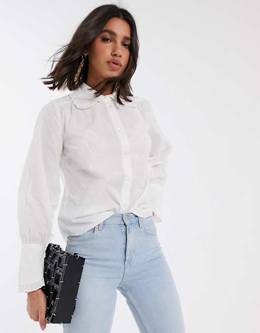 Y.A.S shirt with lace collar