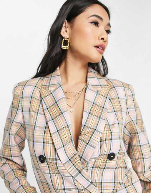 Short on sale plaid jacket