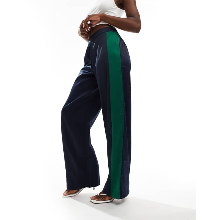 アギアトATTACHMENT Pants Side Stripe Wide RBX Stretch Woven Ankle Pant for Women, Lightweight Quick