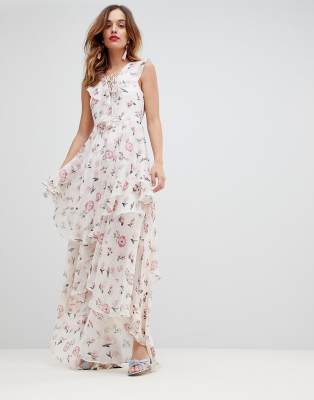 asos tiered maxi dress