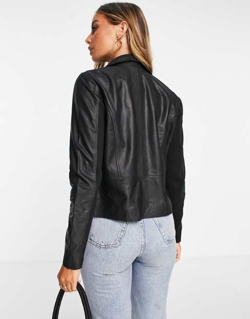 YAS – Sophie – Kurtka typu biker z miękkiej skóry, 2 z 4
