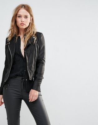 Y.A.S Sophie Soft Leather Biker Jacket