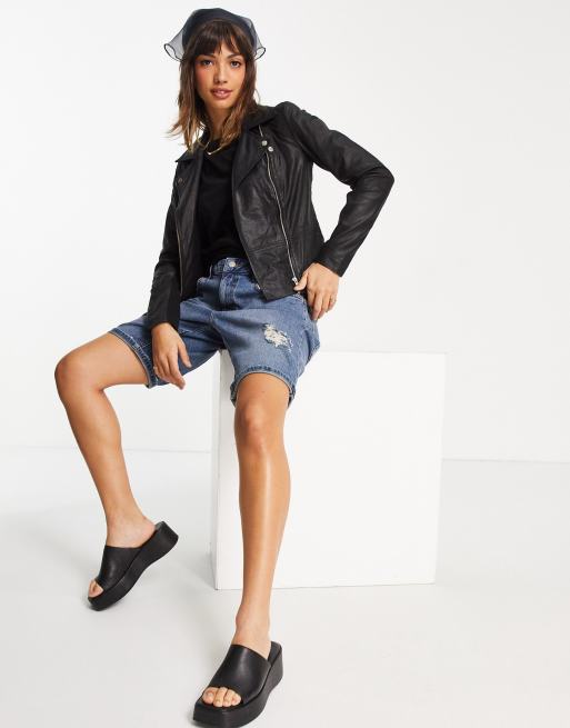 Y.A.S – Sophie – Svart mjuk skinnjacka, 4 av 4