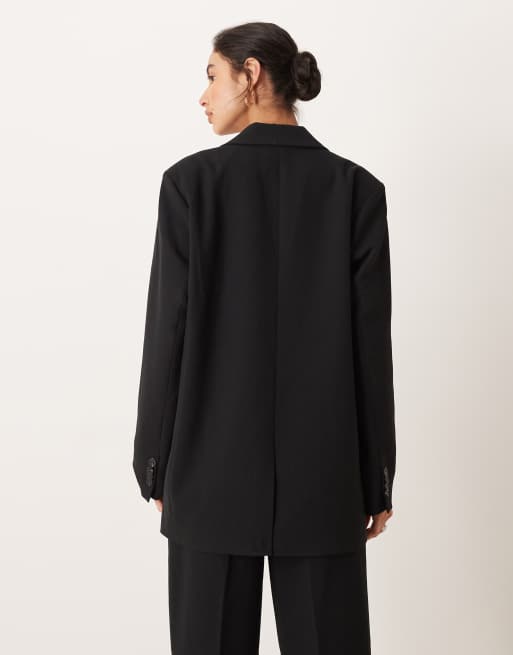 YAS - Sort, skræddersyet og dobbeltradet blazer - Del af sæt, 3 af 4