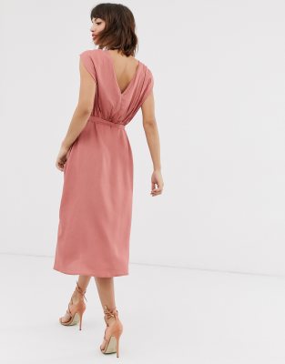low back midi dress