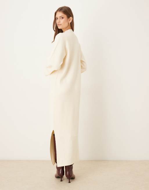 YAS stand neck knit maxi dress in cream, 2 of 4