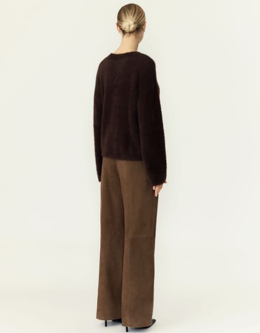 YAS Strickpullover in Kaffeebraun, 2 von 7
