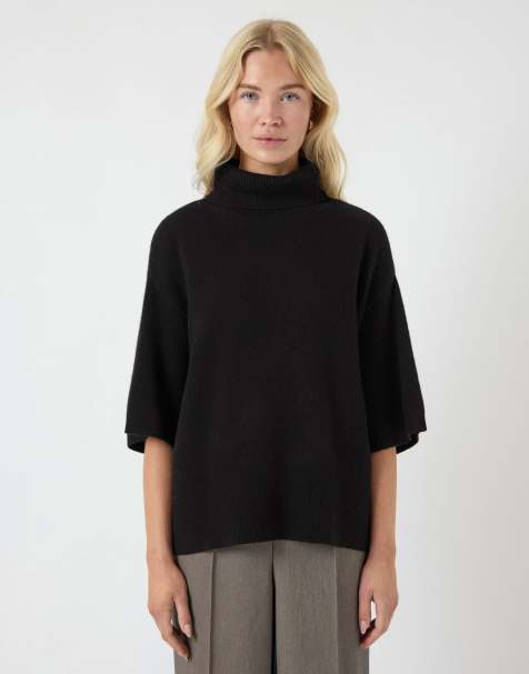 YAS – Strickpullover in Schwarz - view 1